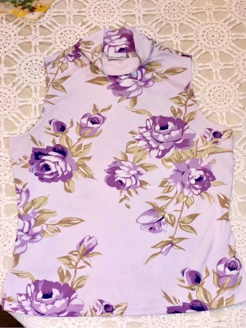 🌸Vintage Spiegel Floral Turtleneck Tank Top🌸